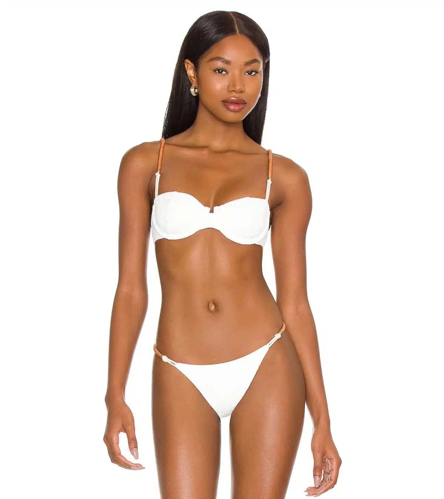 Clearance VIX SWIMWEAR Vix- Firenze Elis Detail Bottom- White -